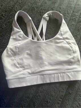 lululemon athletica White Strappy Crossback Sports Bra